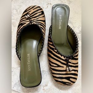 Fur Slip On (Mule) with Leather Interior And Sole. Pristine Condition Size 7M